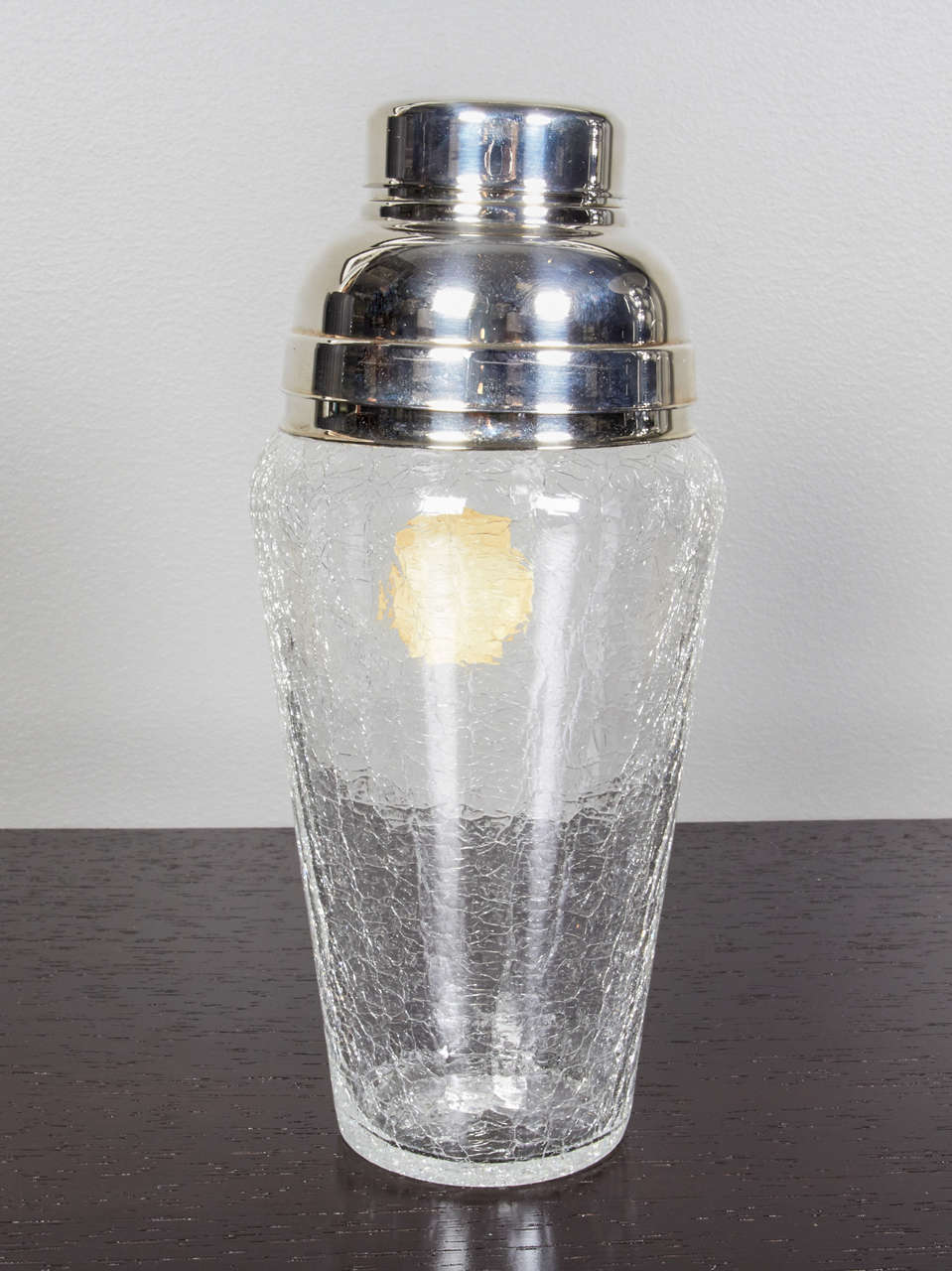 Mid-Century Set of Icy Glass Shaker and Ice Bucket In Excellent Condition In New York, NY