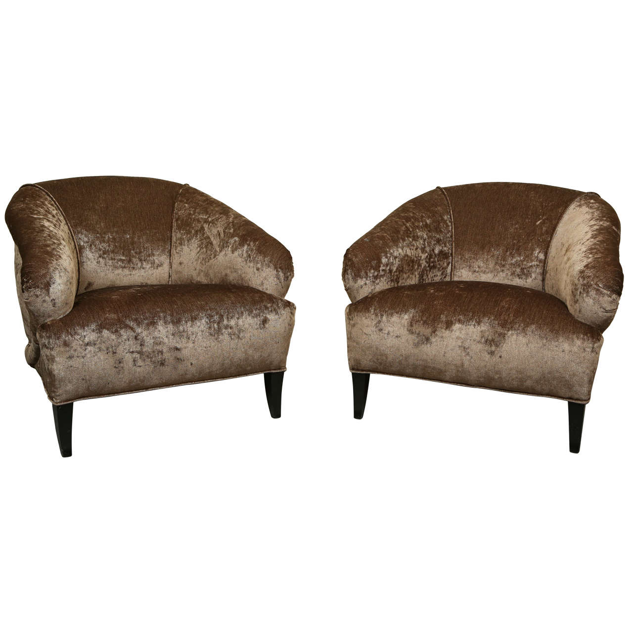 Pair of Club Chairs by James Mont