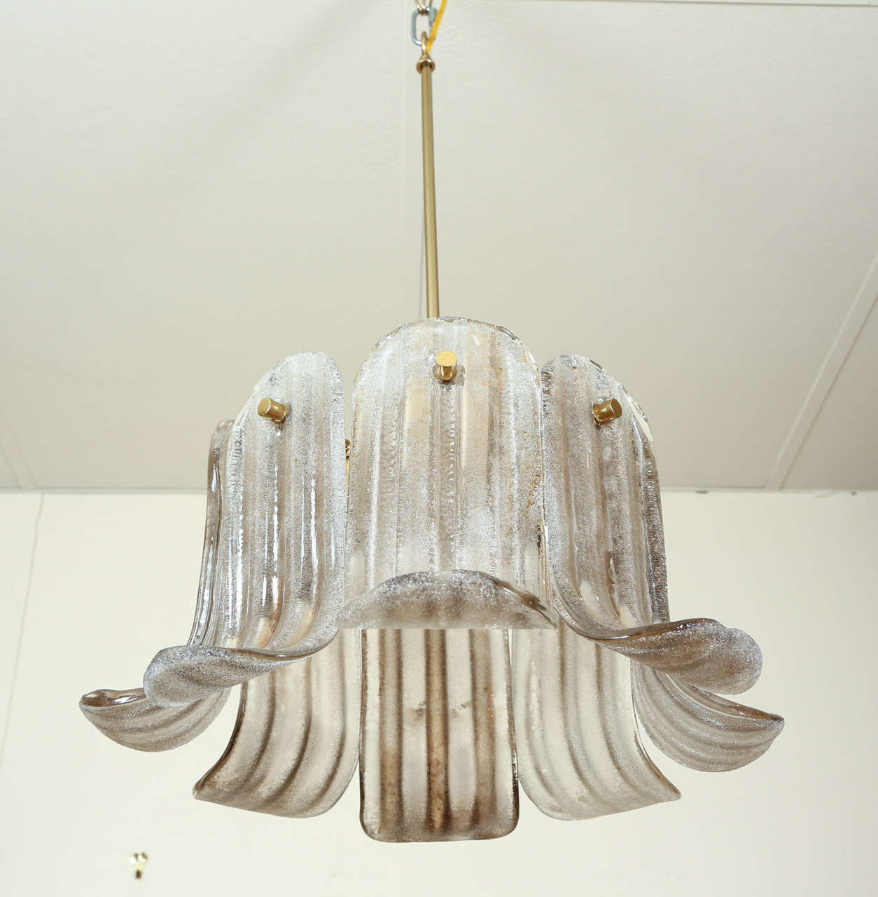 Chandelier with Thick Glass "Petals" by Kalmar