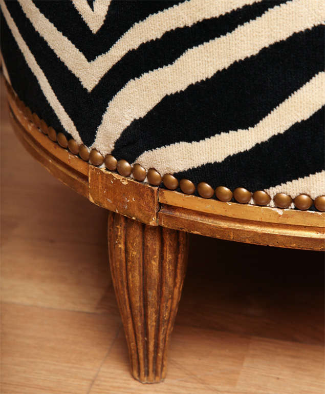 Art Deco Pouf In the Manner of J.E. Ruhlmann In Excellent Condition For Sale In New York, NY