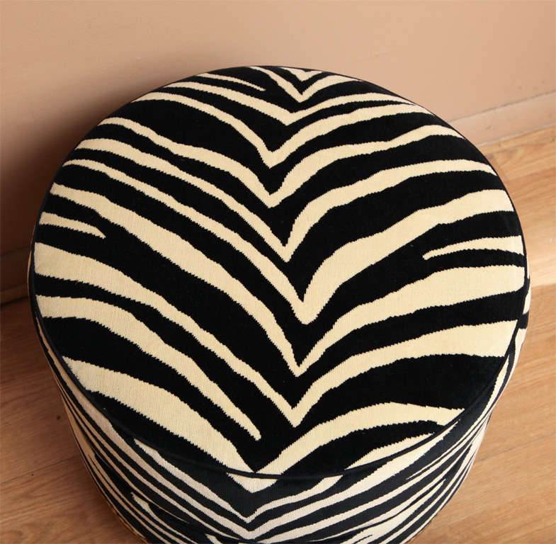 Upholstery Art Deco Pouf In the Manner of J.E. Ruhlmann For Sale