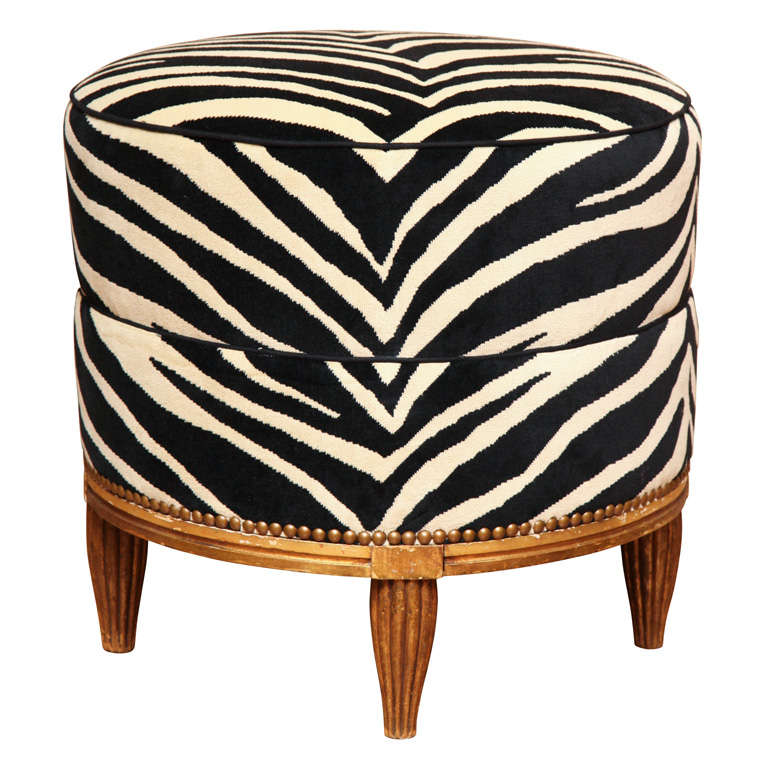 Art Deco Pouf In the Manner of J.E. Ruhlmann For Sale