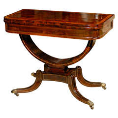19thC Regency Rosewood Game Table