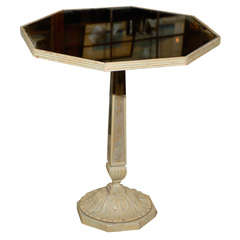 1920's Octagonal Mirrored Top Table