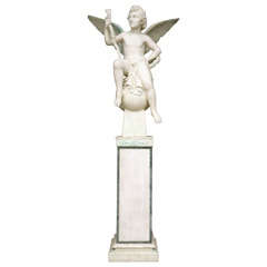 19th c. Carrara marble statue of Cupido
