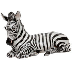 Monumental Italian Terracotta Zebra