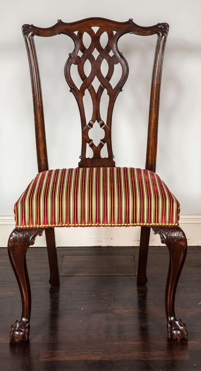 Set of 28 Dining Chairs in the Chippendale Taste  Circa 1900 5