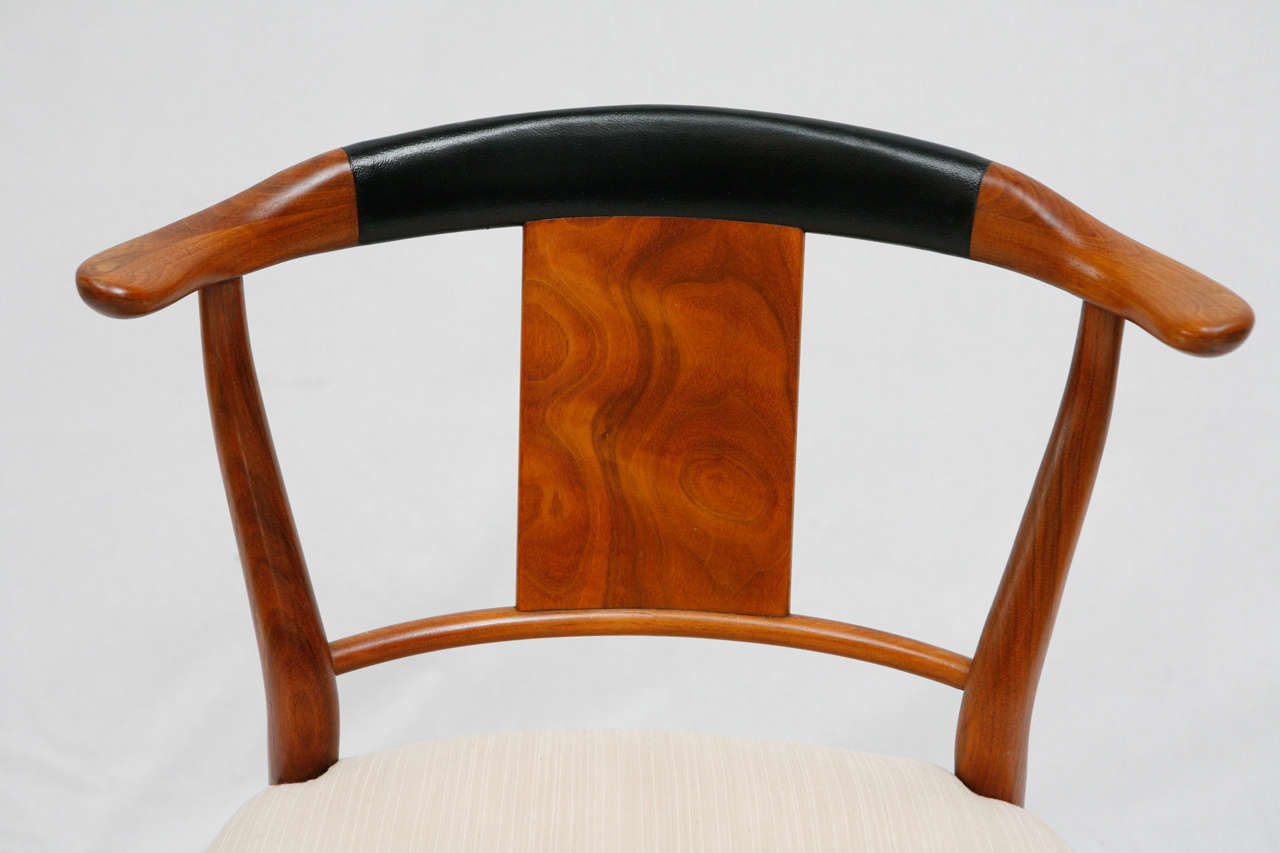 American 4 Walnut Cow Horn Chairs