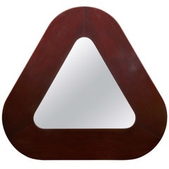 Impressive Triangular Rosewood Mirror