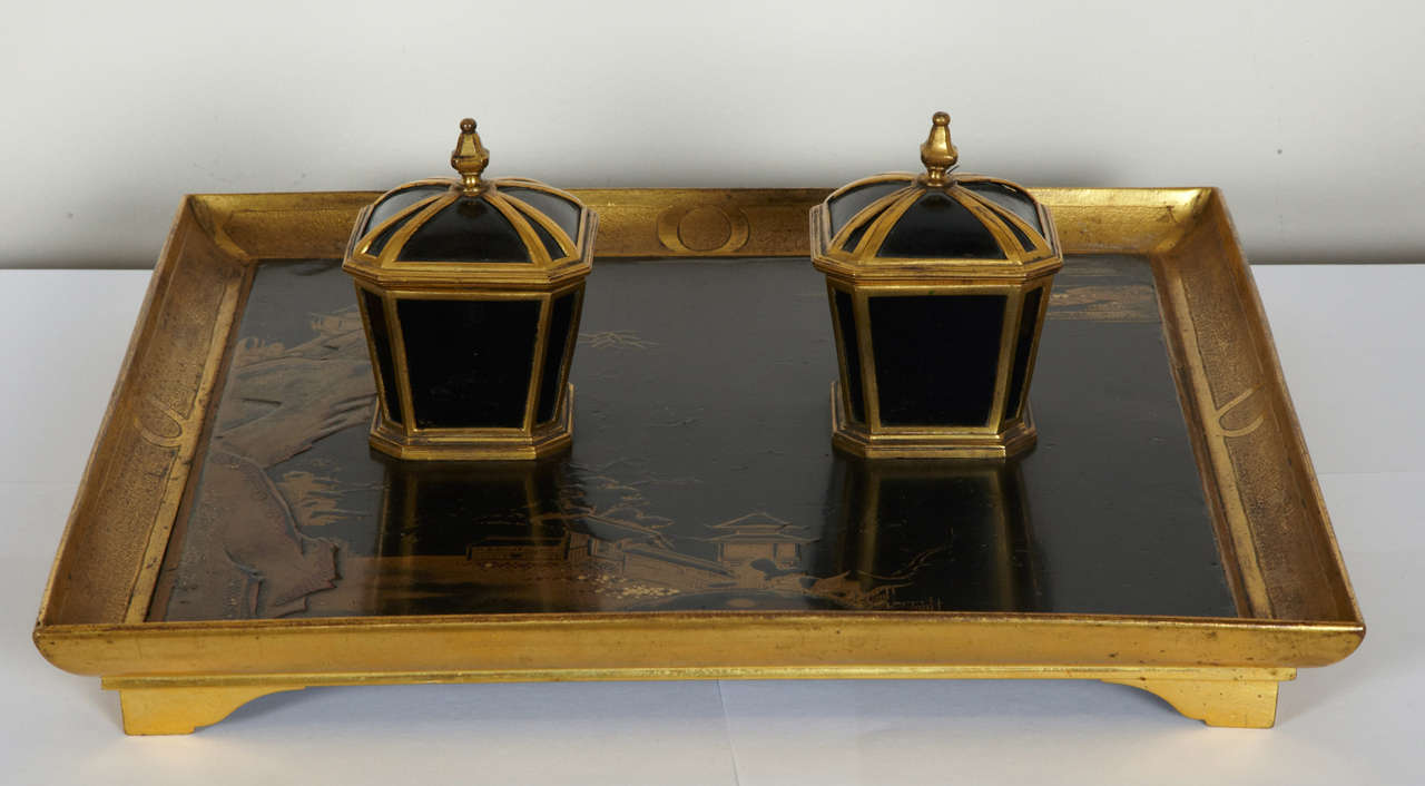 A japanese lacquer and gilted bronze inkwell
France, Louis the XVIth