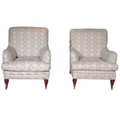 A Pair of Howard and Sons Bridgewater Armchairs