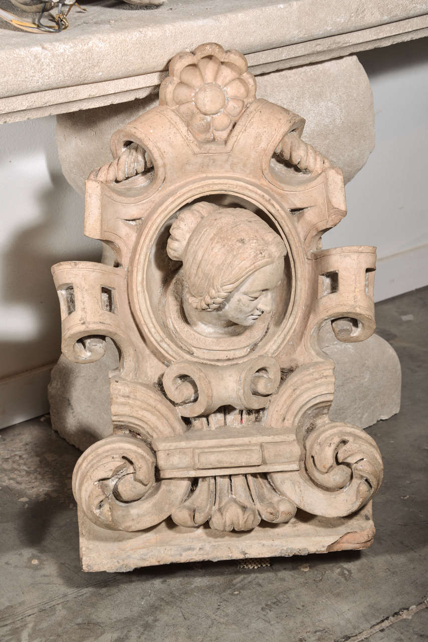 Magnificent Pair of Antique French Terra Cotta Architecturals In Good Condition In Dallas, TX
