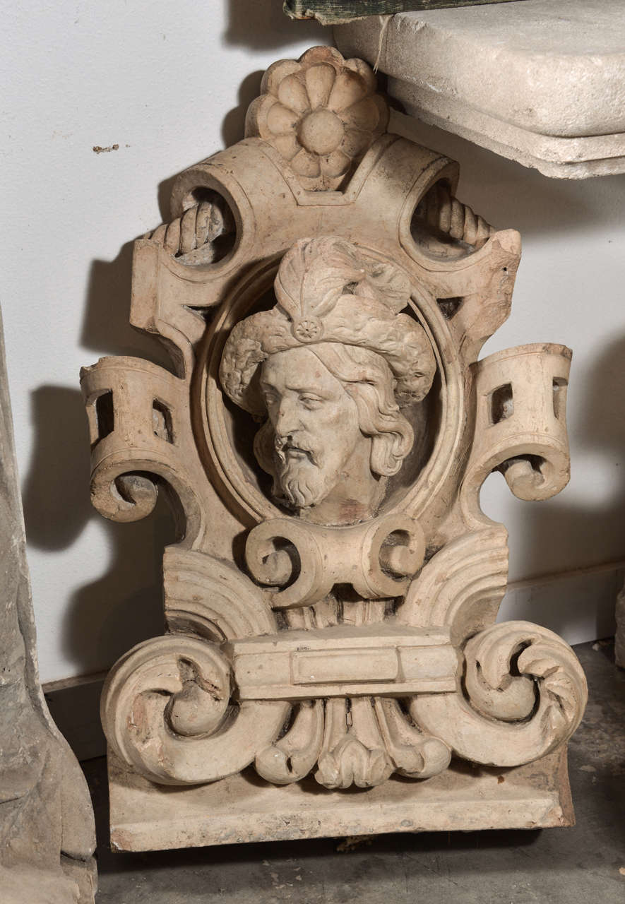 Magnificent Pair of Antique French Terra Cotta Architecturals 1