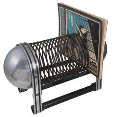 Mckay - Craft Machine Age Art Deco Magazine Rack By Carpenter 7