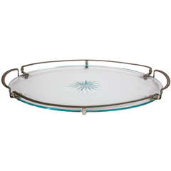 Substantial Oval Etched Tray