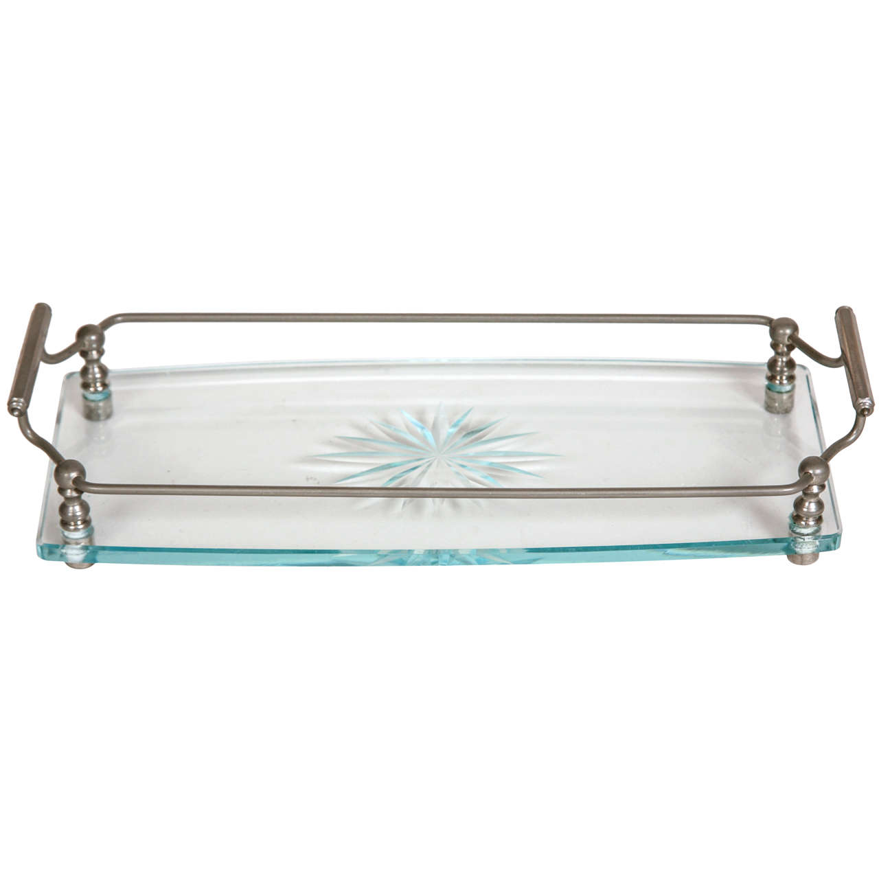 Rectangular Etched Glass Tray at 1stDibs