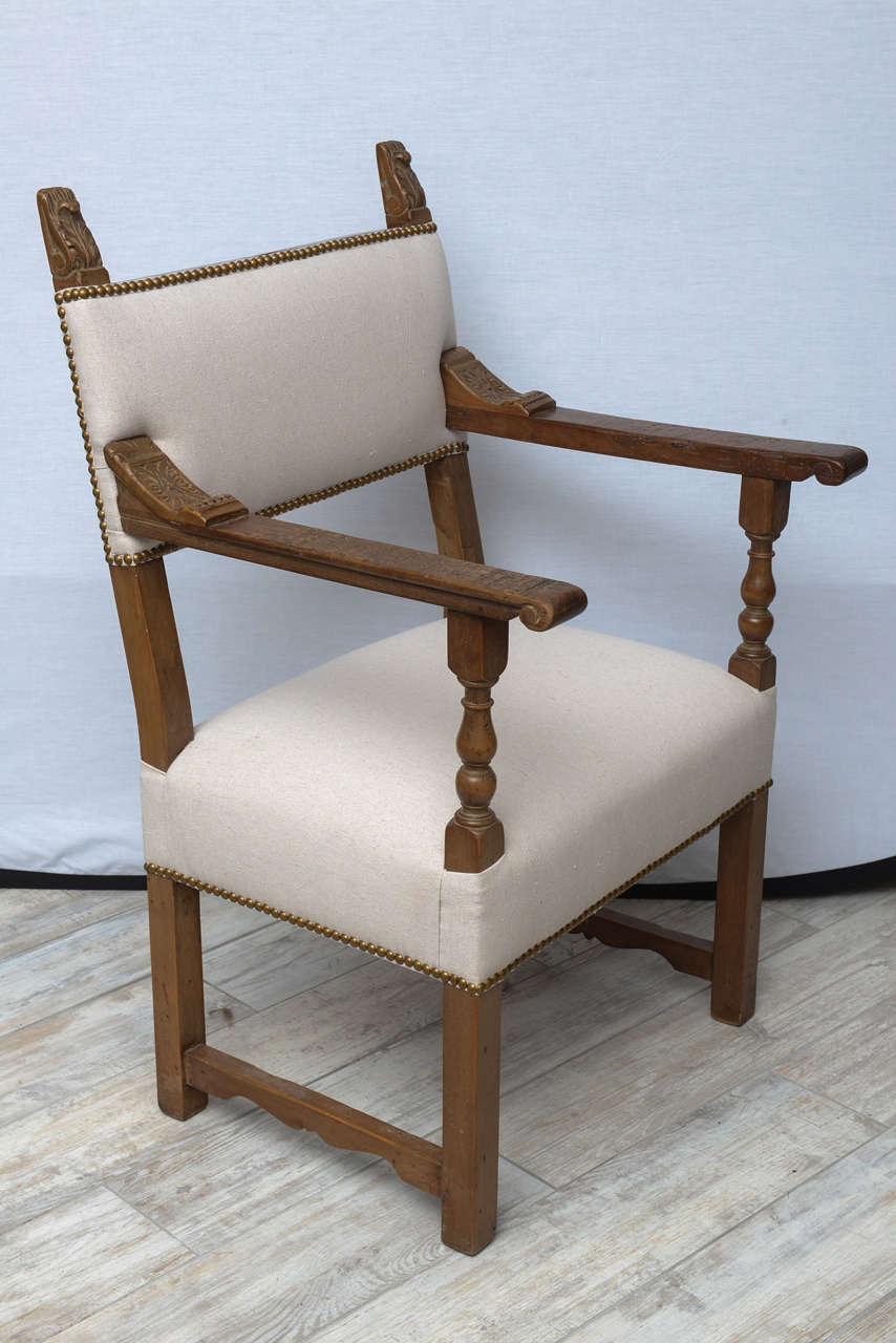 Pair of Mizner Style Armchairs In Good Condition In West Palm Beach, FL