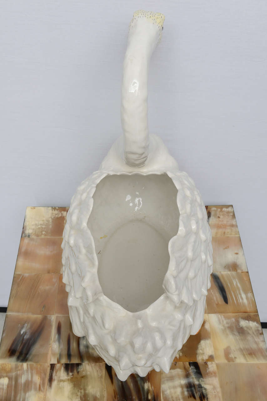 ceramic swan planter