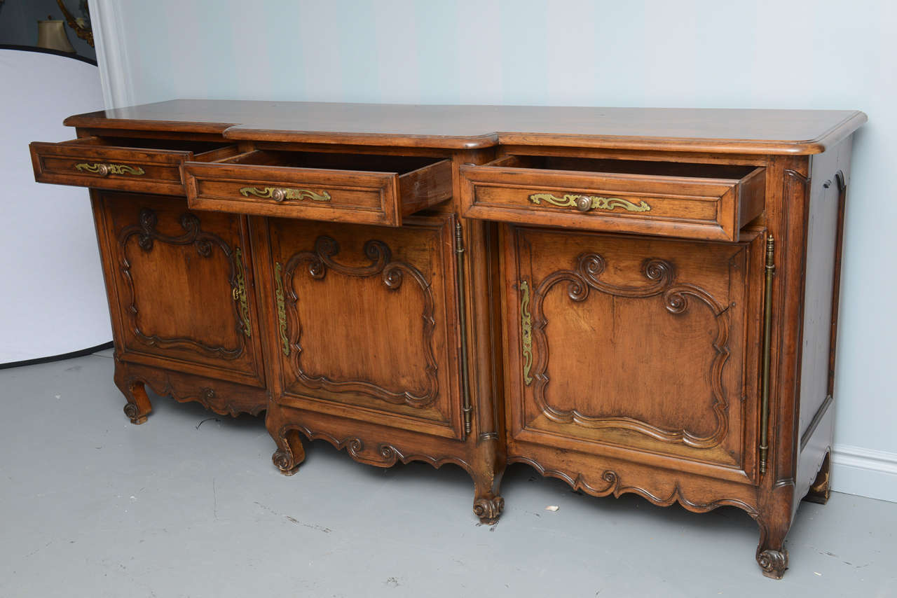 French Antique Late 19th Century Walnut Buffet 2