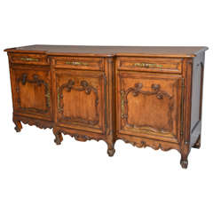 French Antique Late 19th Century Walnut Buffet