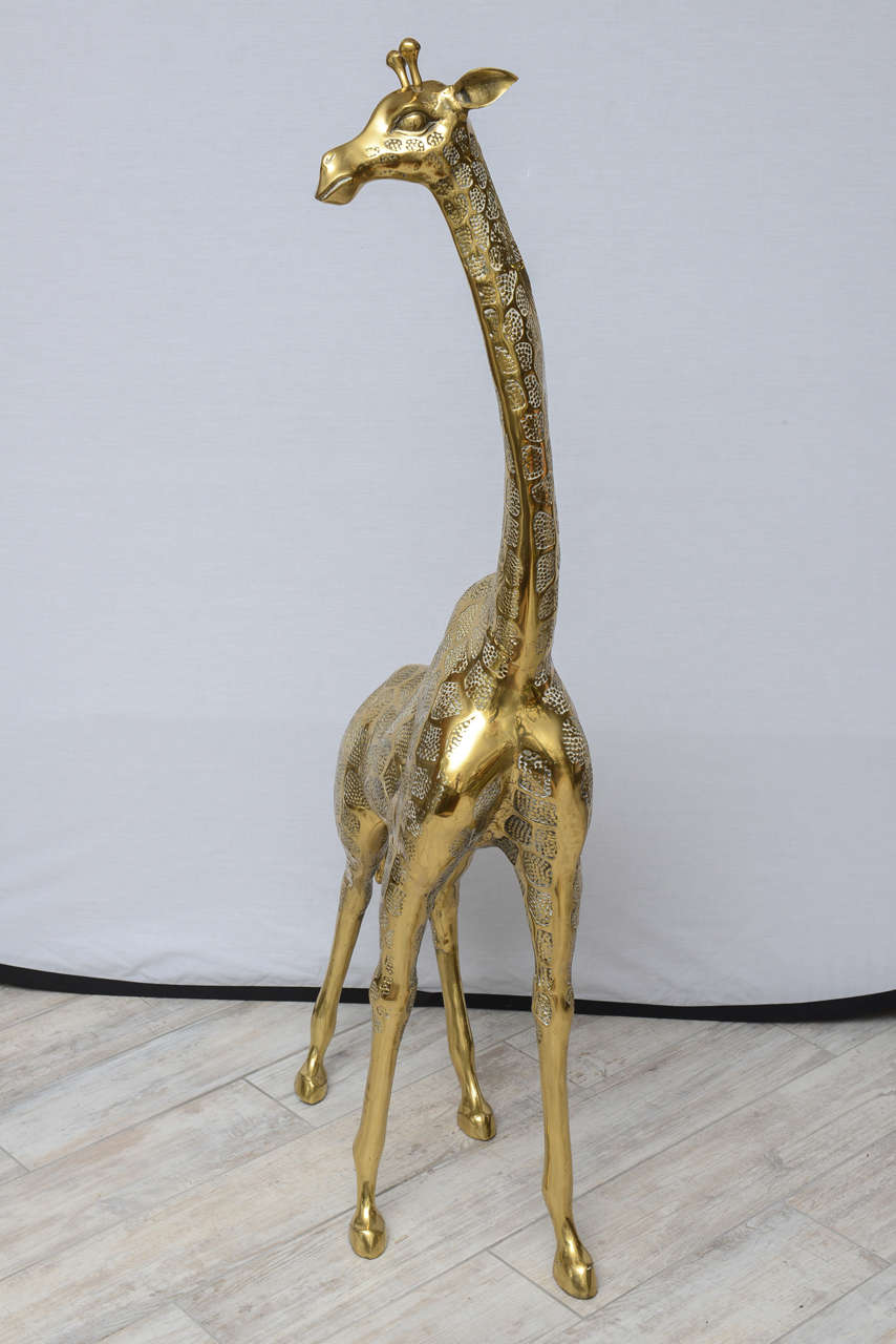 Large Brass Giraffe at 1stDibs | brass giraffes