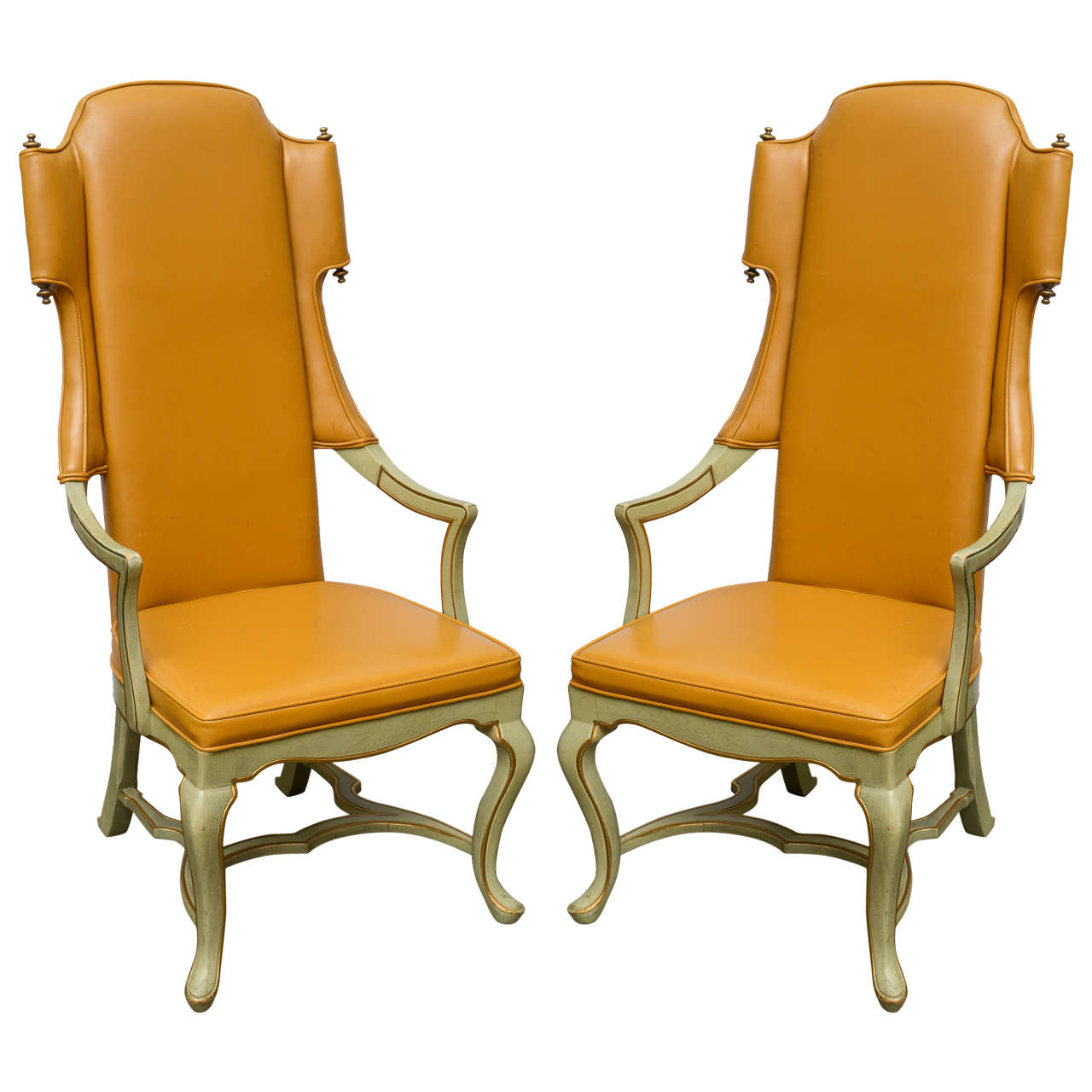 Pair of Moderne Wingback Chairs