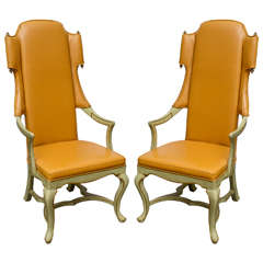 Pair of Moderne Wingback Chairs