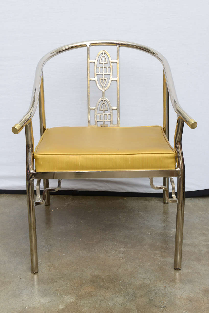 Pair of Oriental Nickel Chairs
