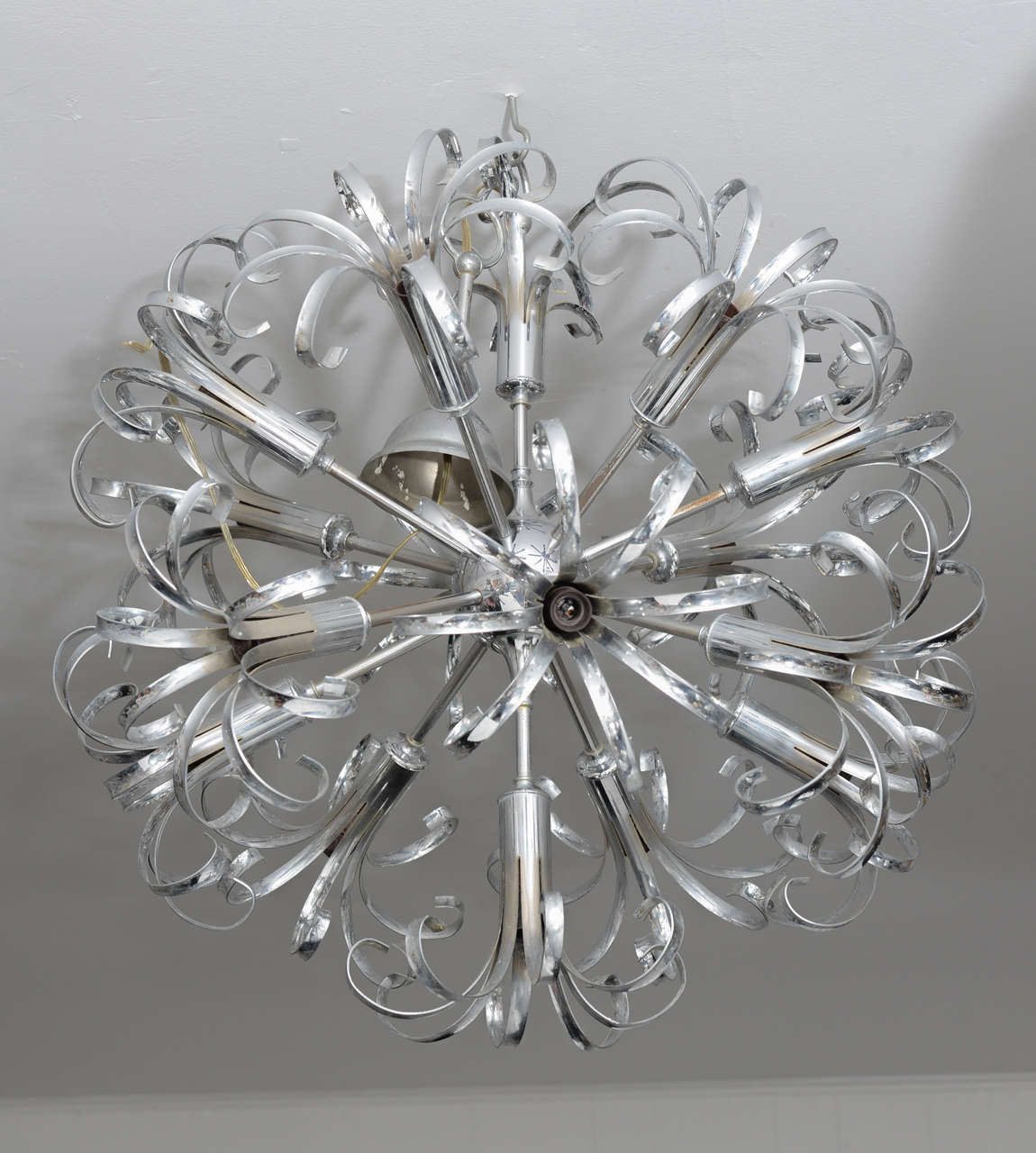 Chrome Sputnik Flower Chandelier