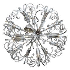 Chrome Sputnik Flower Chandelier