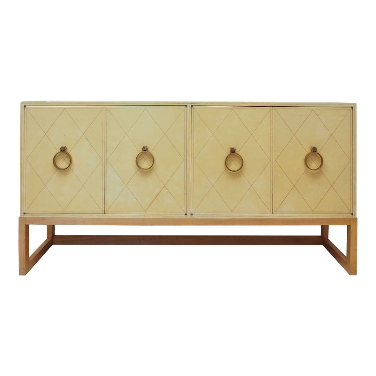 NEW PRICE SALE Exceptional Four-Door Credenza by Tommi Parzinger, circa 1940s For Sale