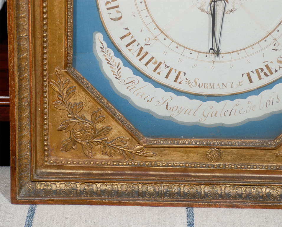 French Giltwood Empire Style Galerie De Bois Barometer with Eagle on the Crest 3