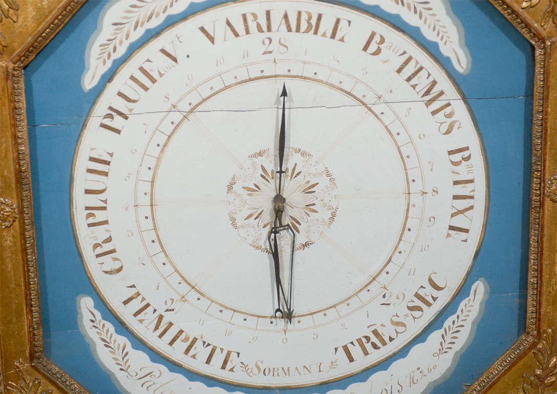 French Giltwood Empire Style Galerie De Bois Barometer with Eagle on the Crest 4