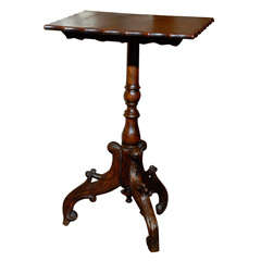 Antique Pedestal Table with Carved Base