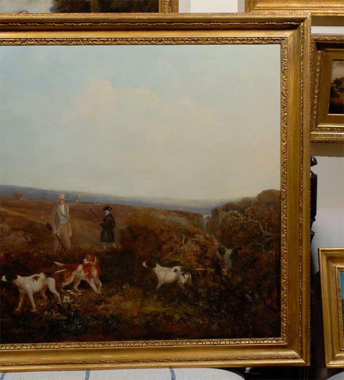 Large English Hunt Scene Painting 1