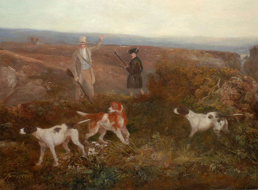 Large English Hunt Scene Painting 2