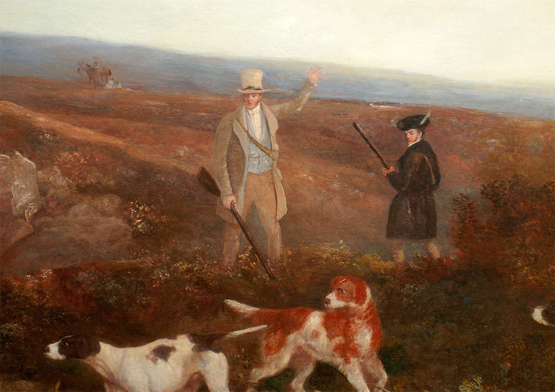 Large English Hunt Scene Painting 4