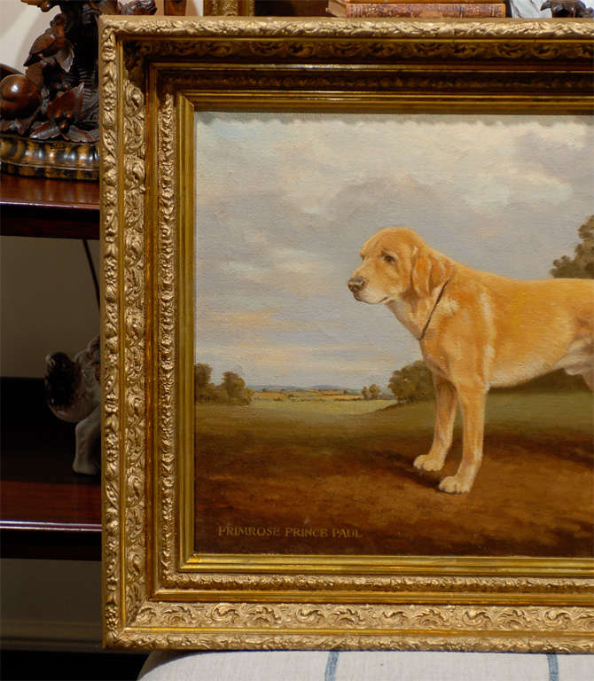 English Oil Painting of Sporting Dog Signed by British Artist Stan O'connor In Good Condition In Atlanta, GA