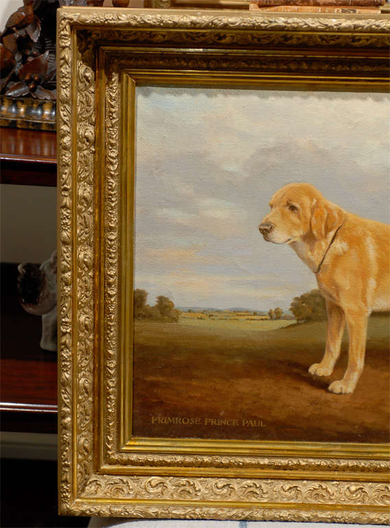 English Oil Painting of Sporting Dog Signed by British Artist Stan O'connor 2