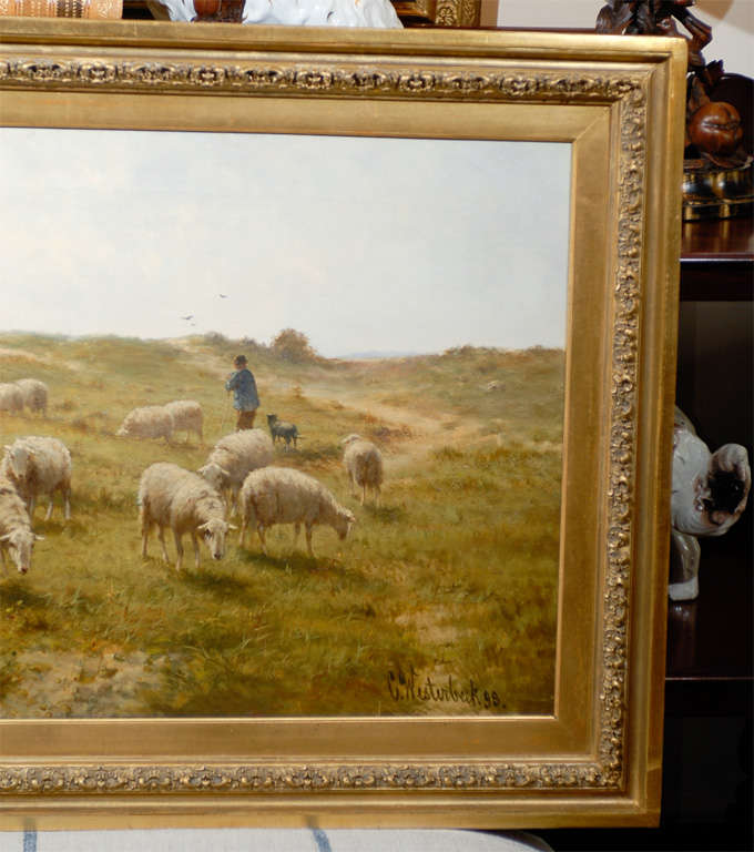 sheep oil painting