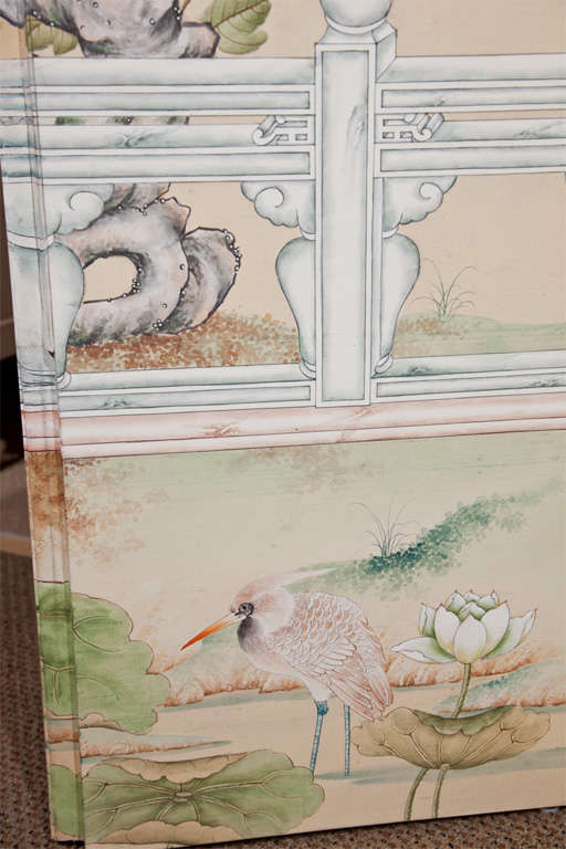 Six Panel  Gracie  Hand Painted  Wallpaper  Screen 2