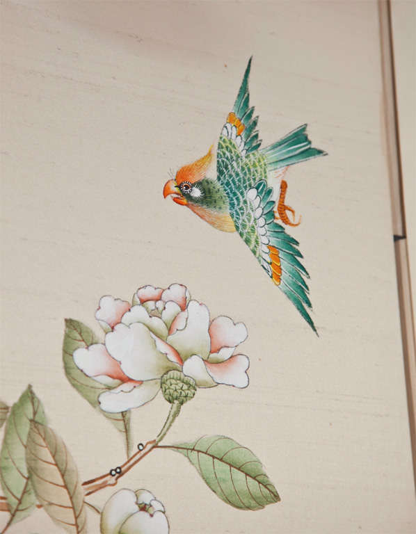 Six Panel  Gracie  Hand Painted  Wallpaper  Screen 3