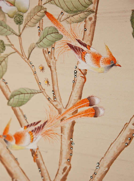 Six Panel  Gracie  Hand Painted  Wallpaper  Screen 5