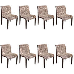 Vintage Set  Of  8  Mid  Century  Dining  Side  Chairs