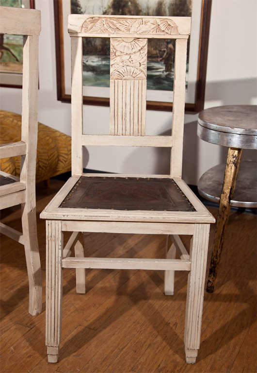 Set  of Six Antique Swedish Side Chairs In Good Condition For Sale In Bedford, NY