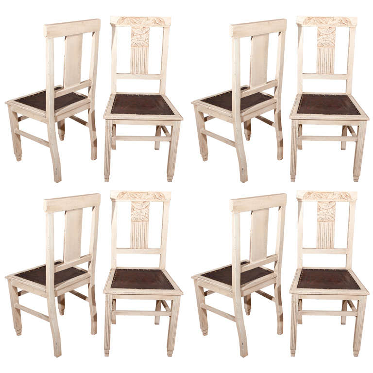 Set  of Six Antique Swedish Side Chairs For Sale