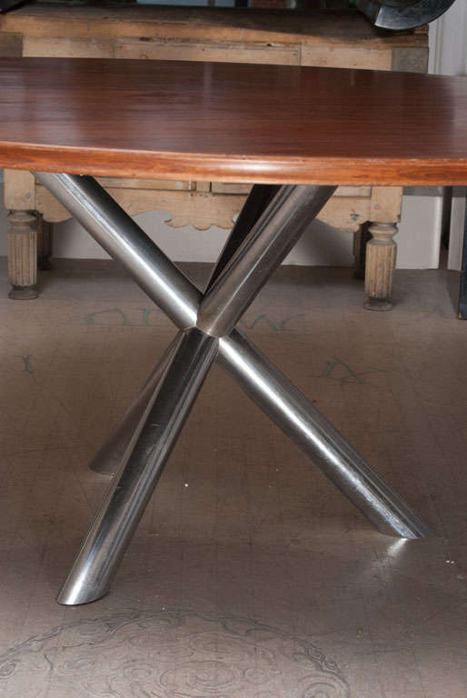 French A Metal Base Gueridon Dining Table