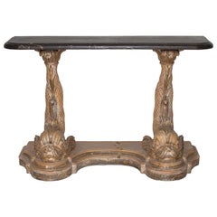 Gilt Carved Wood Console Table