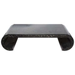 Painted Carved Wood Coffee Table 2