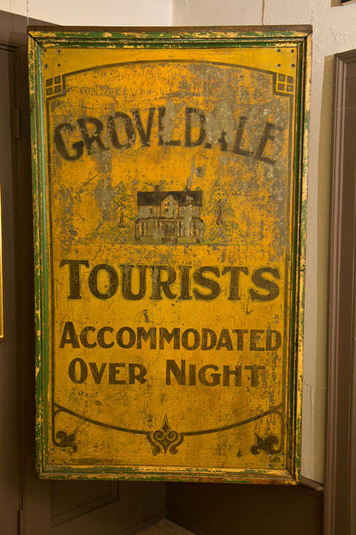 Monumental "Grovedale Inn" Tavern Sign